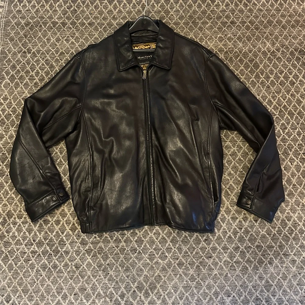 Marc New York Black Leather Jacket - Picture 1 of 7
